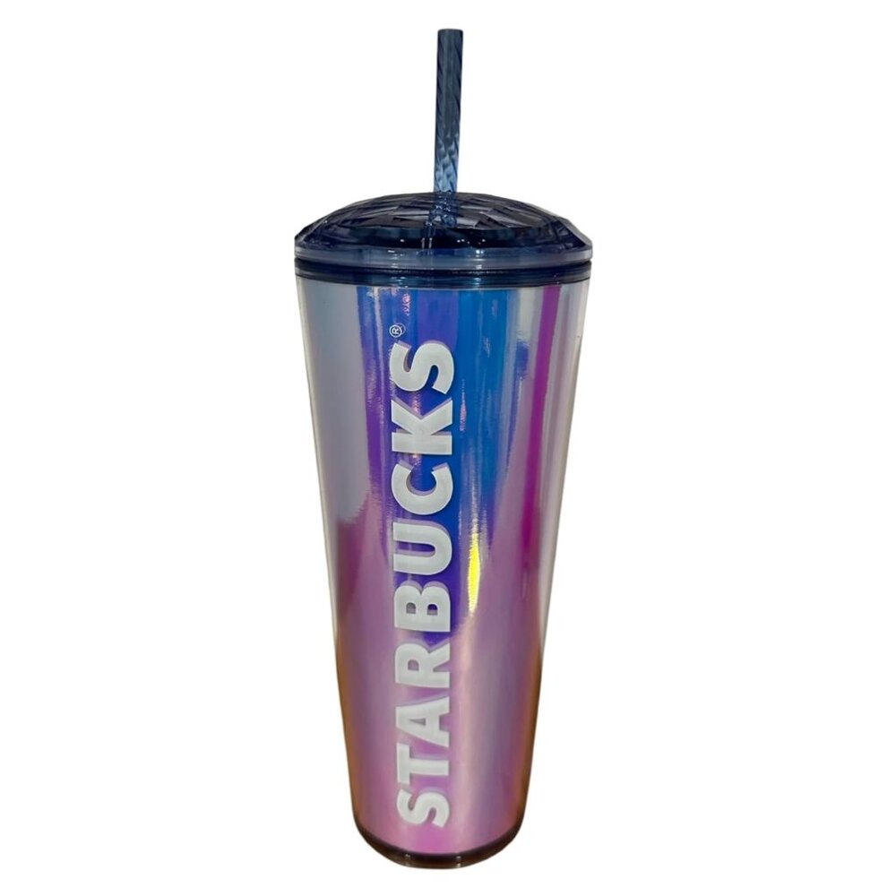 Starbucks - Venti Holographic Iridescent Unicorn Dome Tumbler with Straw - NEW